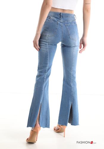 Jeans in Cotone a zampa con tasche - ph 2