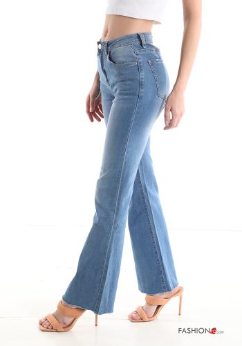 Jeans in Cotone a zampa con tasche - ph 3