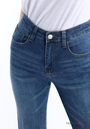 Jeans en Coton évasé avec poches - ph 4