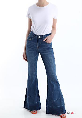Jeans en Coton évasé avec poches - ph 5