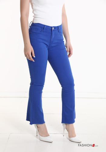 Jeans in Cotone taglio vivo con tasche - ph 3