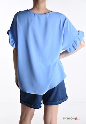 Blusa maniche volant maniche corte girocollo - ph 2