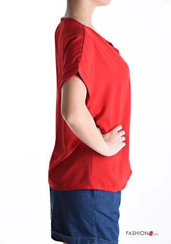 Blouse manches courtes à col en V - ph 3