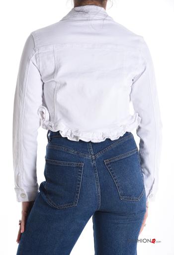 denim long sleeve Cotton Jacket with buttons - ph 2