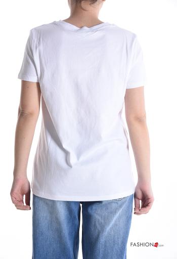 T-shirt in Cotone maniche corte girocollo Fantasia stampata - ph 2