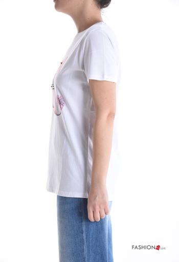 T-shirt in Cotone maniche corte girocollo Fantasia stampata - ph 3