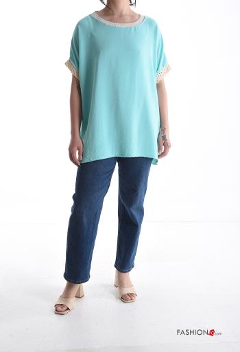 Blusa lurex manga curta gola redonda - ph 5