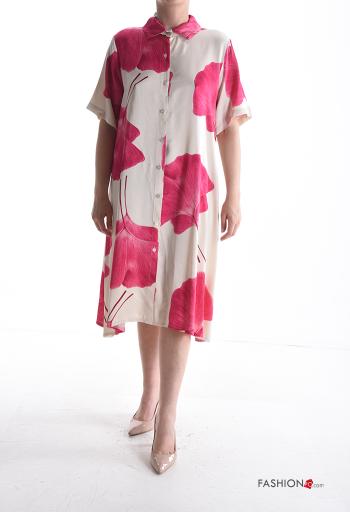 Vestido manga corta con cuello con botones - ph 1