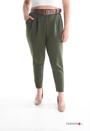 Trousers with belt with elastic with pockets - ph 1