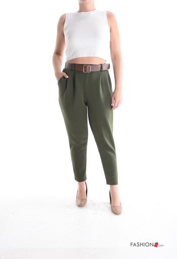 Trousers with belt with elastic with pockets - ph 5