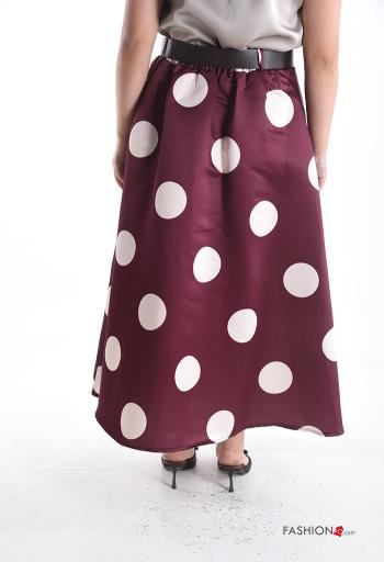 Gonna raso a ruota Fantasia pois con cintura - ph 2