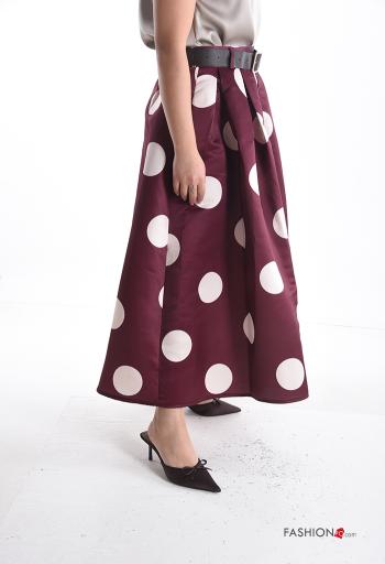 Gonna raso a ruota Fantasia pois con cintura - ph 3