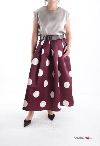 Gonna raso a ruota Fantasia pois con cintura - ph 5