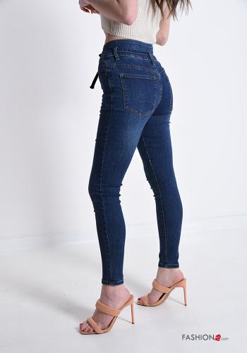 Jeans aus Baumwolle mit Taschen mit Schleife - ph 3