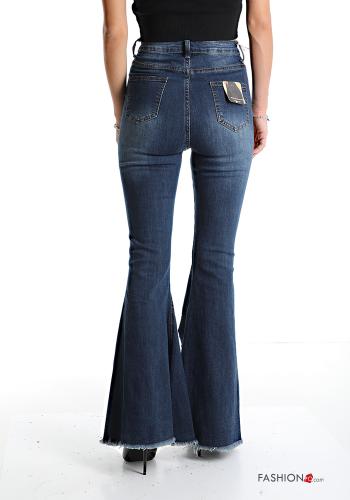 Jeans in Cotone a zampa con tasche - ph 2