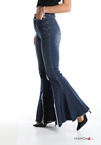 Jeans in Cotone a zampa con tasche - ph 3