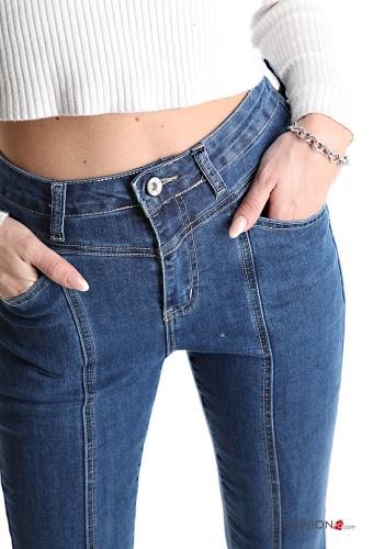 flared Cotton Jeans with pockets - ph 4