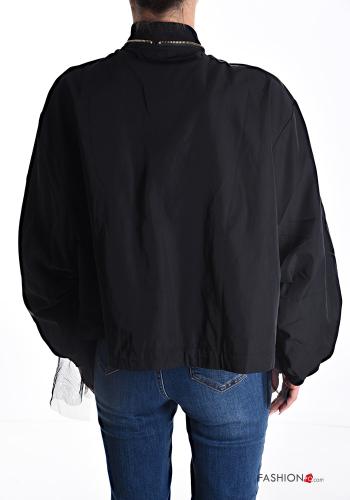 Bomber in Cotone tulle con fodera con tasche con zip - ph 2