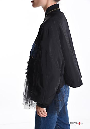 Bomber in Cotone tulle con fodera con tasche con zip - ph 3