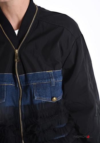 Bomber in Cotone tulle con fodera con tasche con zip - ph 4