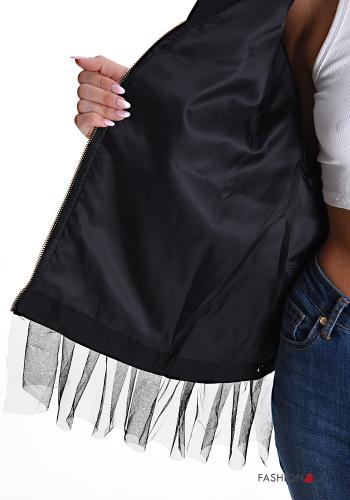 Bomber in Cotone tulle con fodera con tasche con zip - ph 6