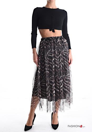 Gonna tulle Fantasia animalier con fodera con elastico - ph 5