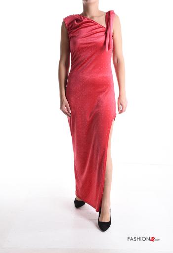 verstellbarer one shoulder Kleid mit Strasssteinen mit schlitz - ph 1