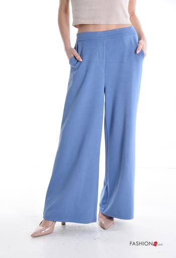 Pantalone wide leg con tasche con elastico - ph 1