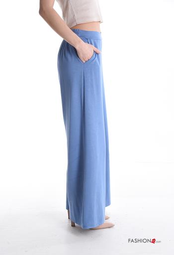 Pantalone wide leg con tasche con elastico - ph 3