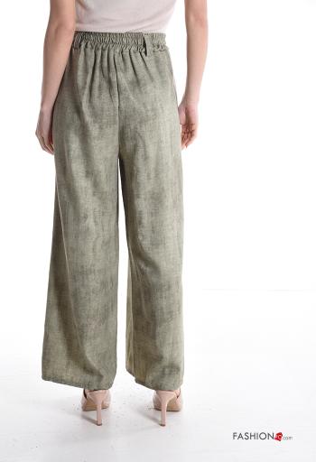 wide leg Hose mit Taschen mit gummizug - ph 2