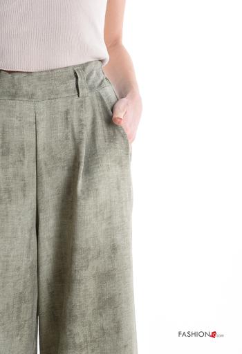 wide leg Hose mit Taschen mit gummizug - ph 4