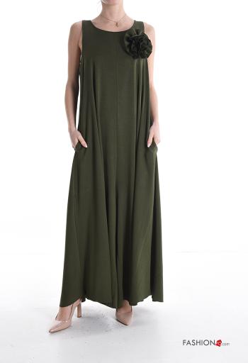 ärmellos u-boot ausschnitt wide leg Overall mit Taschen mit Reißverschluss - ph 1