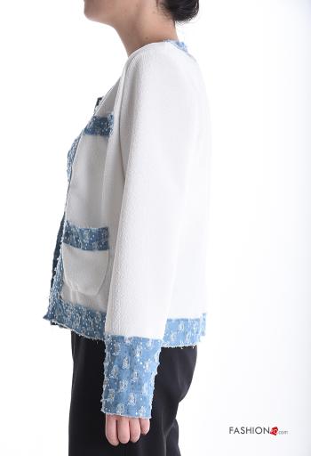 Giacca maniche lunghe con spalline senza fodera con paillettes con tasche - ph 3