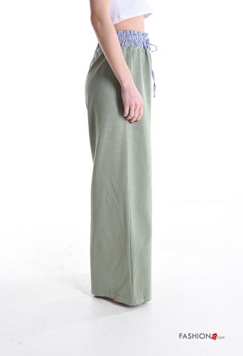 Pantalone vita alta wide leg con elastico - ph 3