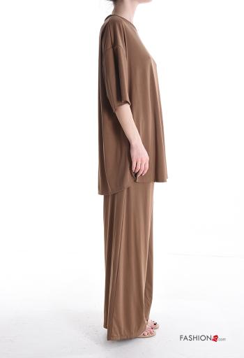 crew neck wide leg short sleeve oversized Co-ord with elastic - ph 3