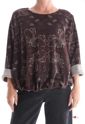 Paisley-print long sleeve crew neck Blouse - ph 1