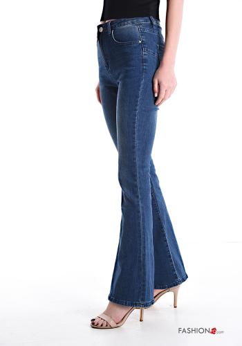 Jeans in Cotone a zampa con tasche - ph 3