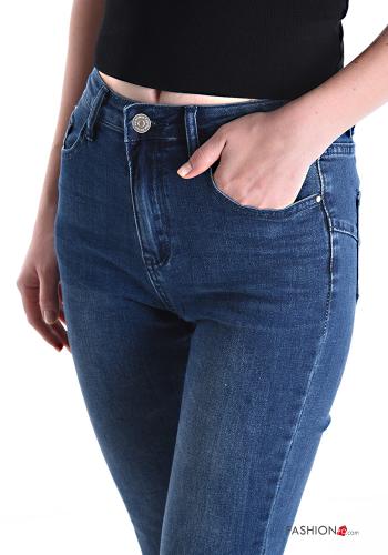 Jeans in Cotone a zampa con tasche - ph 4