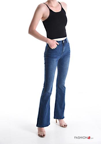 Jeans in Cotone a zampa con tasche - ph 5