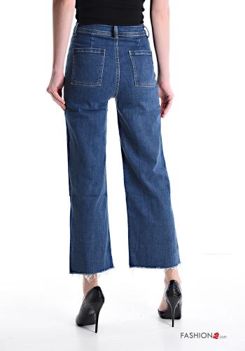 Jeans en Coton au bord brut avec poches - ph 2