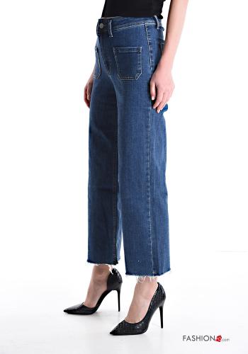 Jeans en Coton au bord brut avec poches - ph 3