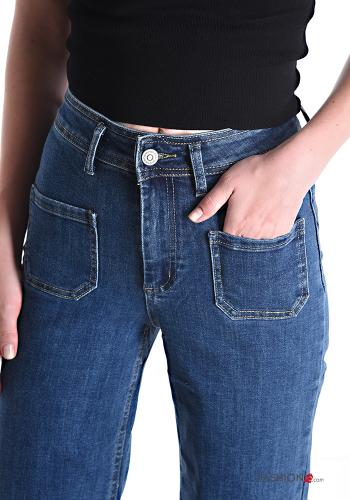 Jeans en Coton au bord brut avec poches - ph 4