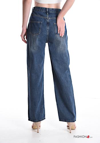 Jeans in Cotone con tasche con strass - ph 2