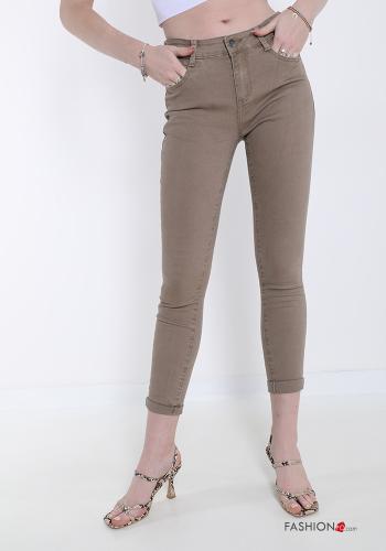 Jeans in Cotone con tasche