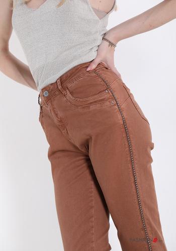 Jeans aus Baumwolle mit Nieten - ph 4