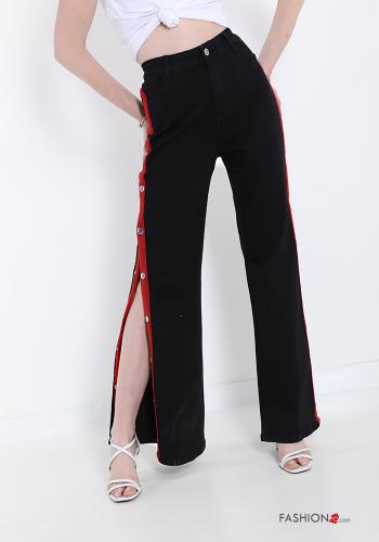 Jeans aus Baumwolle mit Knöpfen