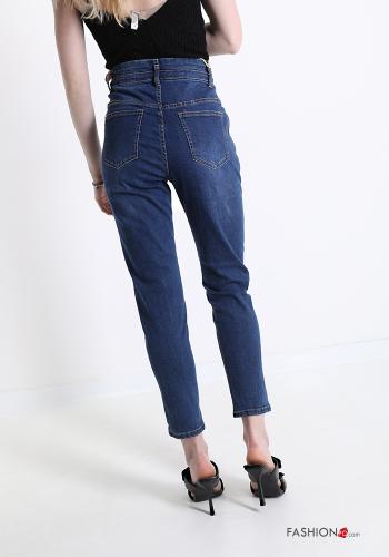 Cotton Jeans with pockets with bow - ph 2