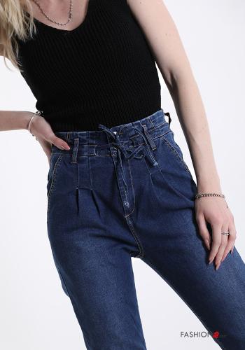 Cotton Jeans with pockets with bow - ph 4