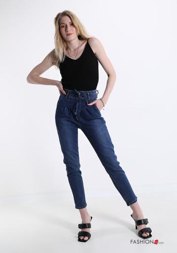 Cotton Jeans with pockets with bow - ph 5