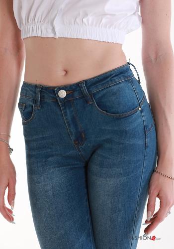 Jeans aus Baumwolle mit Taschen - ph 4